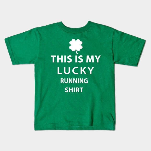 St Patricks Day St Paddys Day Lucky Running Kids T-Shirt by amitsurti